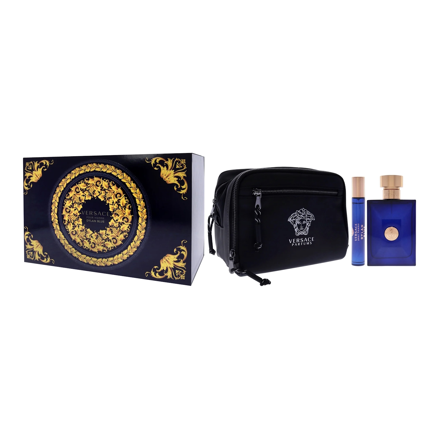 A highly distinctive fougère fragrance for men.
This gift set includes an edt spray, Trousse bag  and a travel spray.
Its aromatic, woody fougere composition with fresh aquatic notes, calabrian bergamot, grapefruit and fig leaves at the top.
Develops further with a heart of violet leaf, papyrus wood, organic patchouli, black pepper and ambrox.
Mineral musks, tonka bean, incense and saffron wrap the composition up giving this fragrance a fougere vibe.