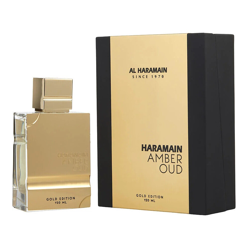 Al Haramain Amber Oud Gold Edition EDP is a premium unisex fragrance with a harmonious blend of amber and oud. This 4 oz (120 ml) spray delivers long-lasting elegance and refinement, perfect for any occasion.