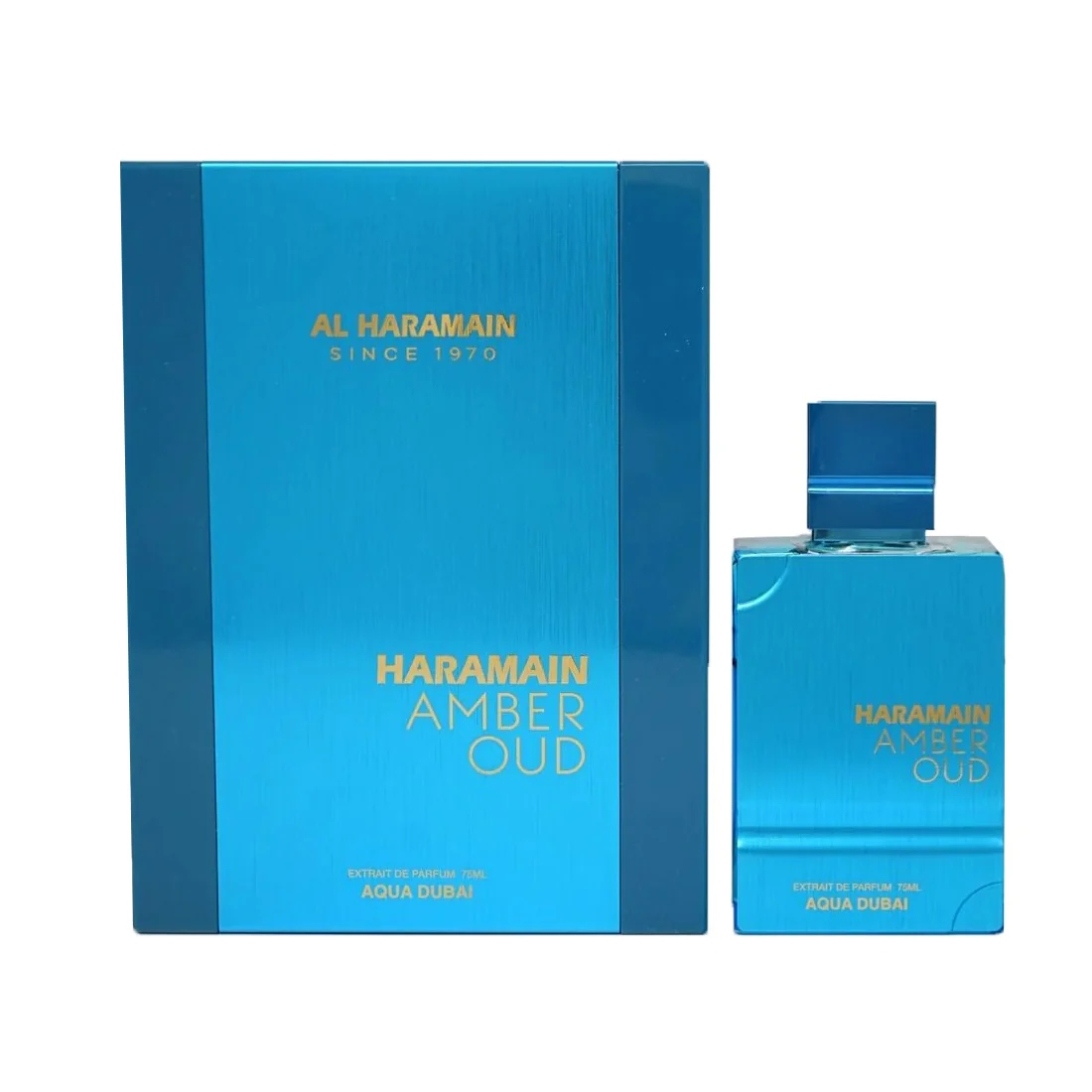 Al Haramain Amber Oud Aqua Dubai Extrait De Parfum is a sophisticated unisex fragrance inspired by the freshness of aqua and the richness of oud. This 2.5 oz (75 ml) spray offers a luxurious, long-lasting scent perfect for any occasion.