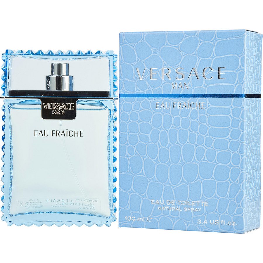 Versace Man Eau Fraiche Eau de Toilette Spray, 3.4 oz Beauty Fragrance - Cologne.
Top Notes: Bergamot, Brazilian Rosewood, Cardamom, Lemon ,Carambola (Star Fruit). Middle Notes: Tarragon, Sage, Cedar, Pepper. Base Notes: Amber, Saffron, Musk, Woodsy Notes, sycamore. This manly scent is recommended for evening wear. 